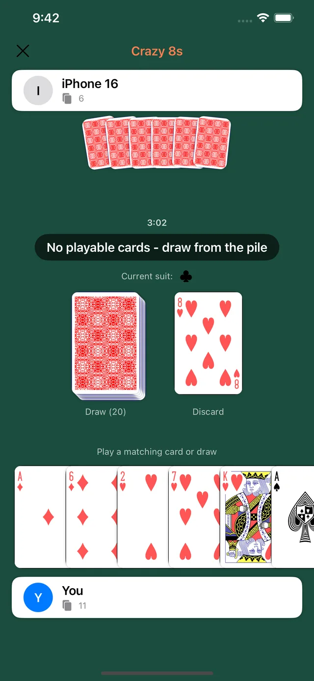 Crazy 8s gameplay screenshot 1 of 2